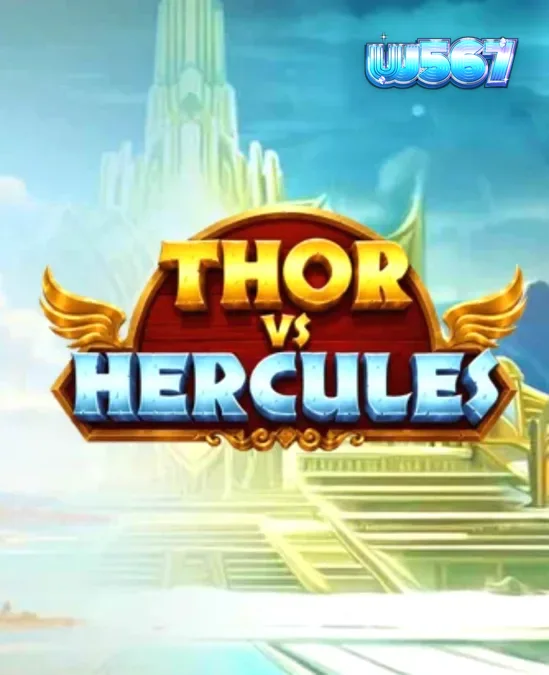 Cena de batalha épica entre Thor e Hércules em um slot de mitologia